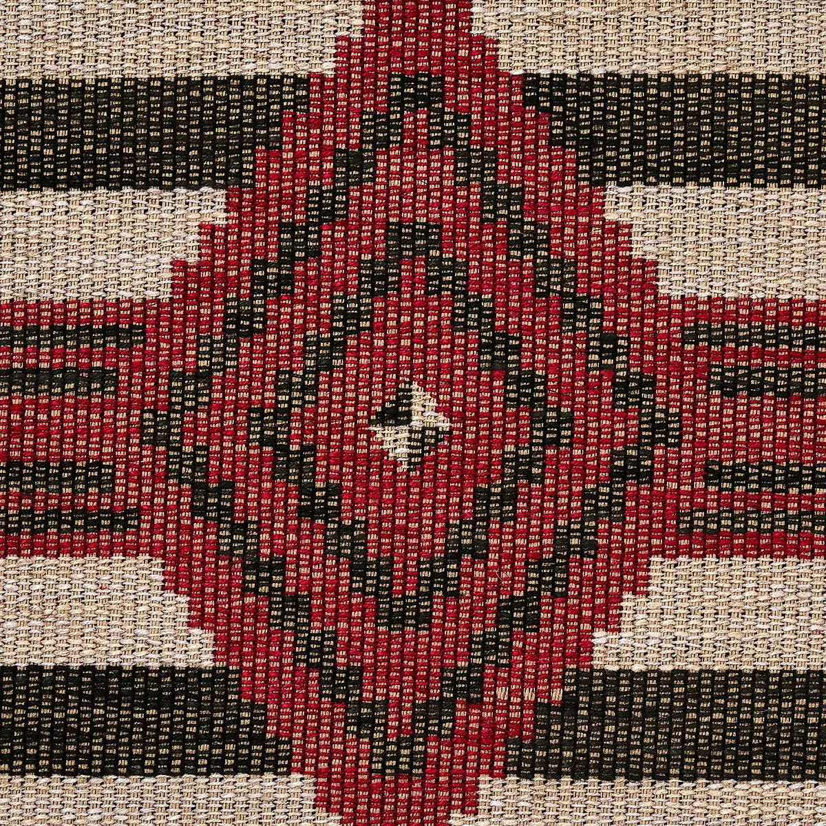 Schumacher 77444 Manta Performance Red & Black fabric swatch