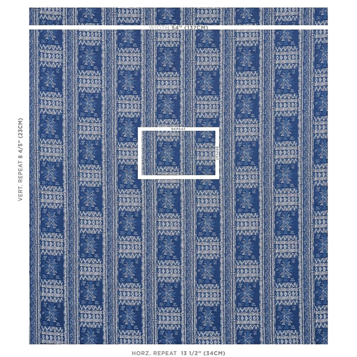 Schumacher 80630 Maracena Jacquard Blue fabric swatch