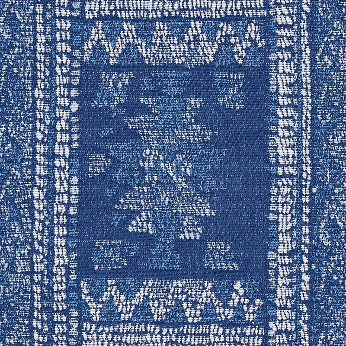 Schumacher 80630 Maracena Jacquard Blue fabric swatch