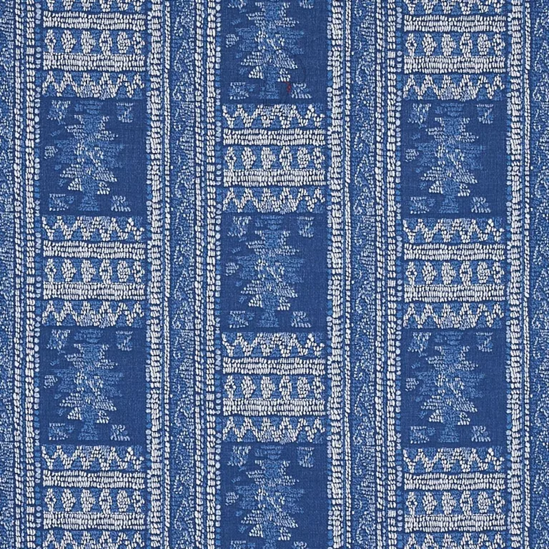 Schumacher 80630 Maracena Jacquard Blue fabric swatch