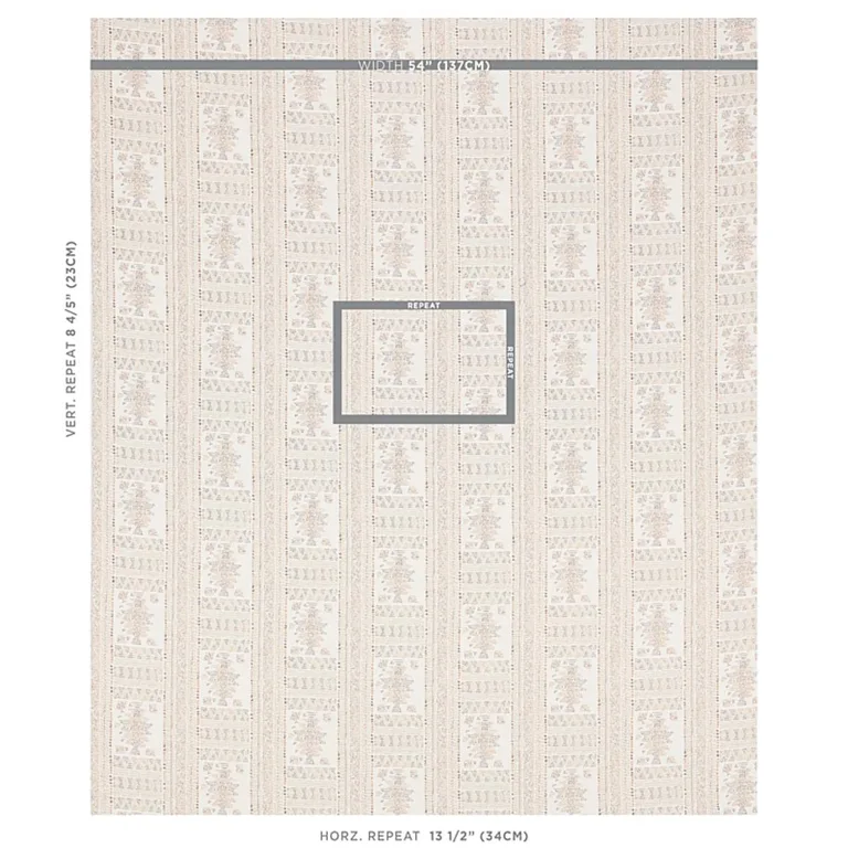 Schumacher 80632 Maracena Jacquard Natural fabric swatch