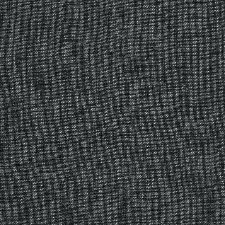 Schumacher 82624 Marco Performance Linen Charcoal fabric swatch
