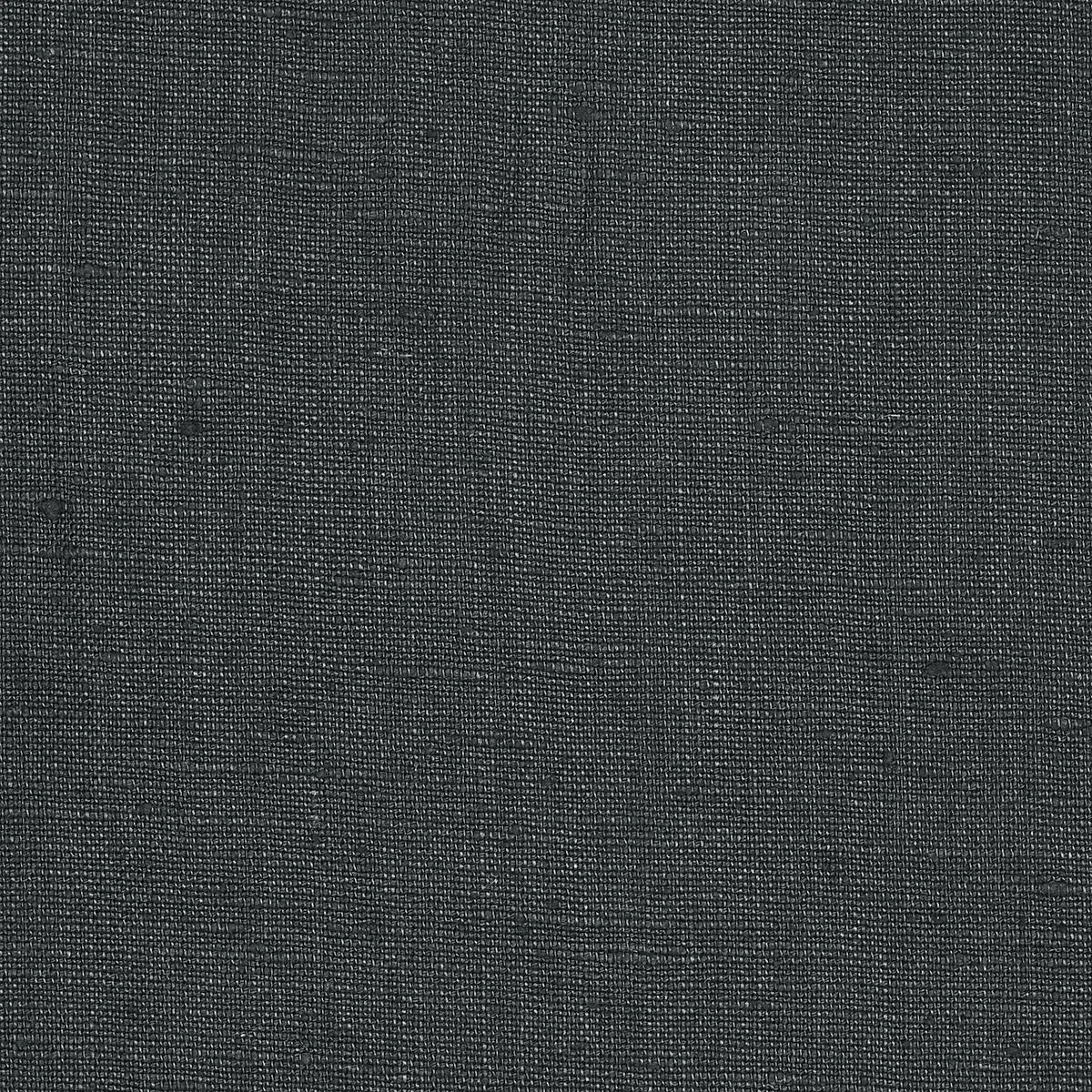 Schumacher 82624 Marco Performance Linen Charcoal fabric swatch