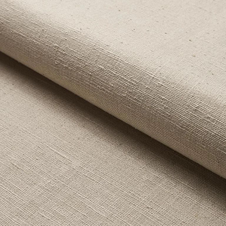 Schumacher 82626 Marco Performance Linen Sand fabric swatch