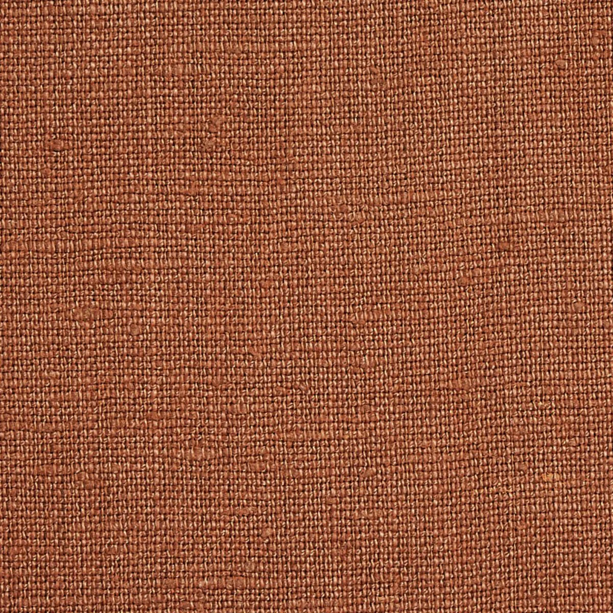 Schumacher 79996 Marco Performance Linen Terracotta fabric swatch