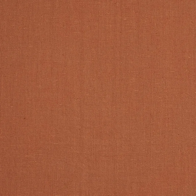Schumacher 79996 Marco Performance Linen Terracotta fabric swatch