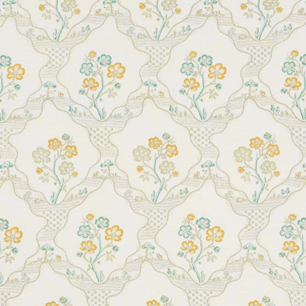 Schumacher 176852 Marella Leaf fabric swatch