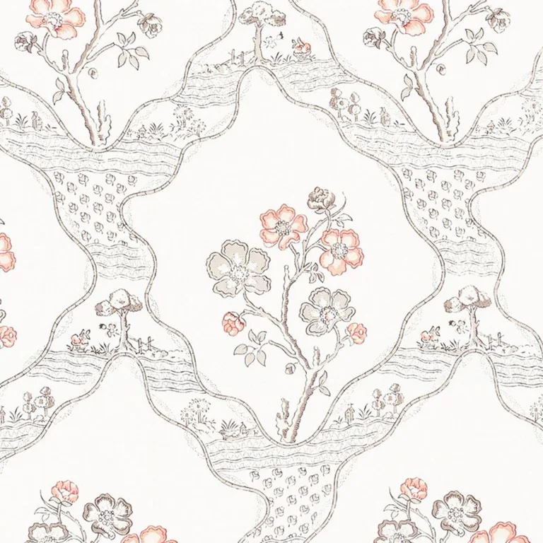 Schumacher 176851 Marella Rose fabric swatch