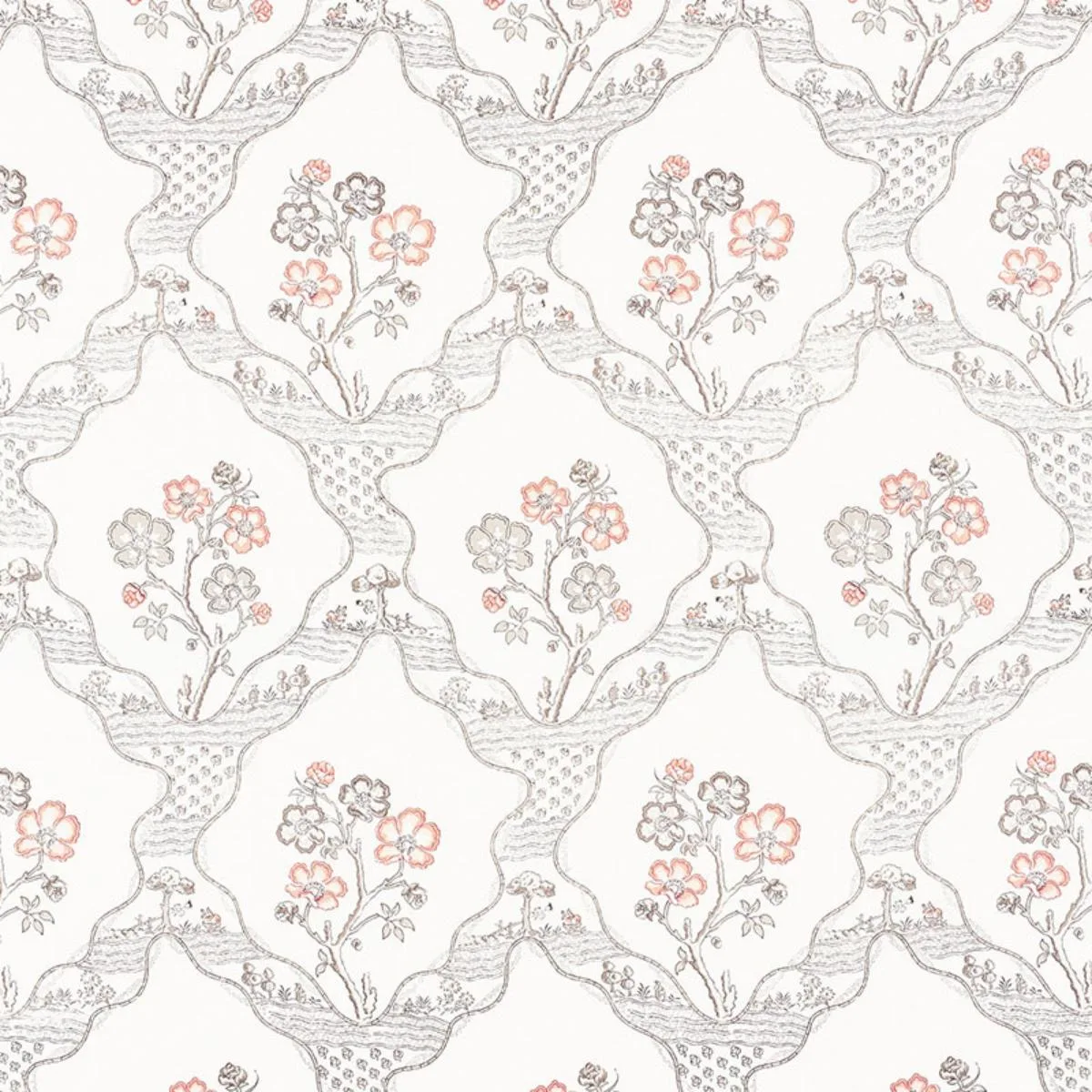 Schumacher 176851 Marella Rose fabric swatch