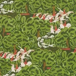Schumacher 182340 Margaret Schloeman's Fox Chase Forest fabric swatch