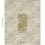 Schumacher 182342 Margaret Schloeman's Fox Chase Sage & Soft Brown fabric swatch