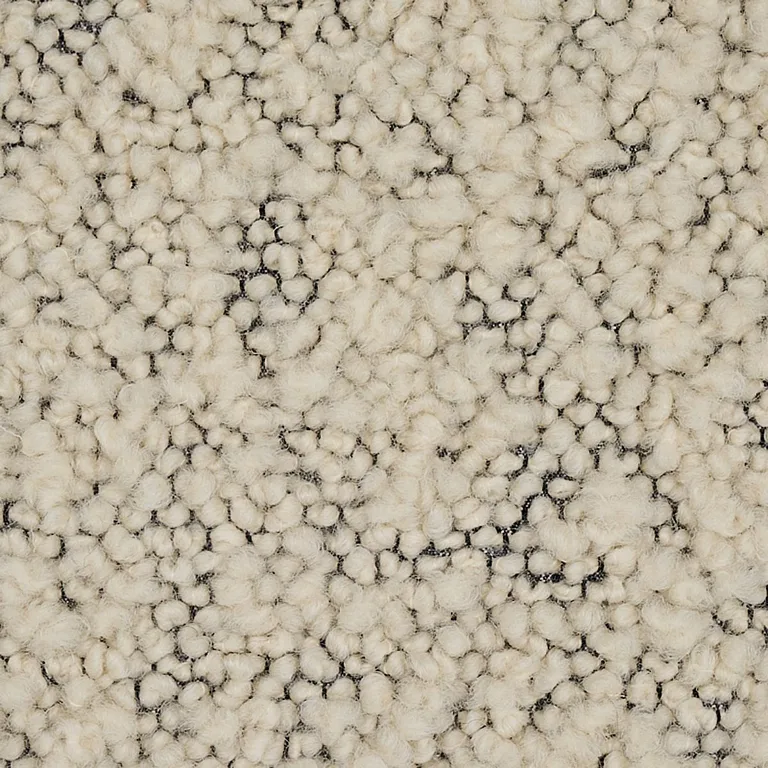 Schumacher 80530 Margarete Bouclé Ivory On Charcoal fabric swatch