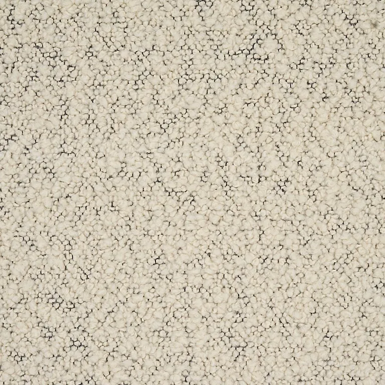 Schumacher 80530 Margarete Bouclé Ivory On Charcoal fabric swatch