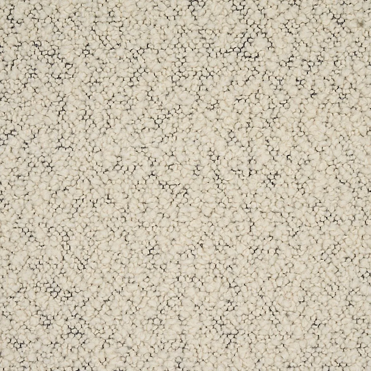 Schumacher 80530 Margarete Bouclé Ivory On Charcoal fabric swatch