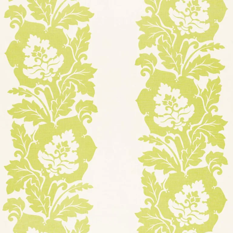 Schumacher 173851 Margate Damask Print Apple fabric swatch