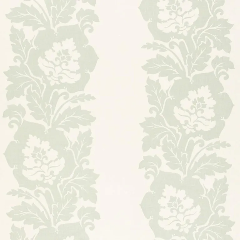 Schumacher 173852 Margate Damask Print Sky fabric swatch
