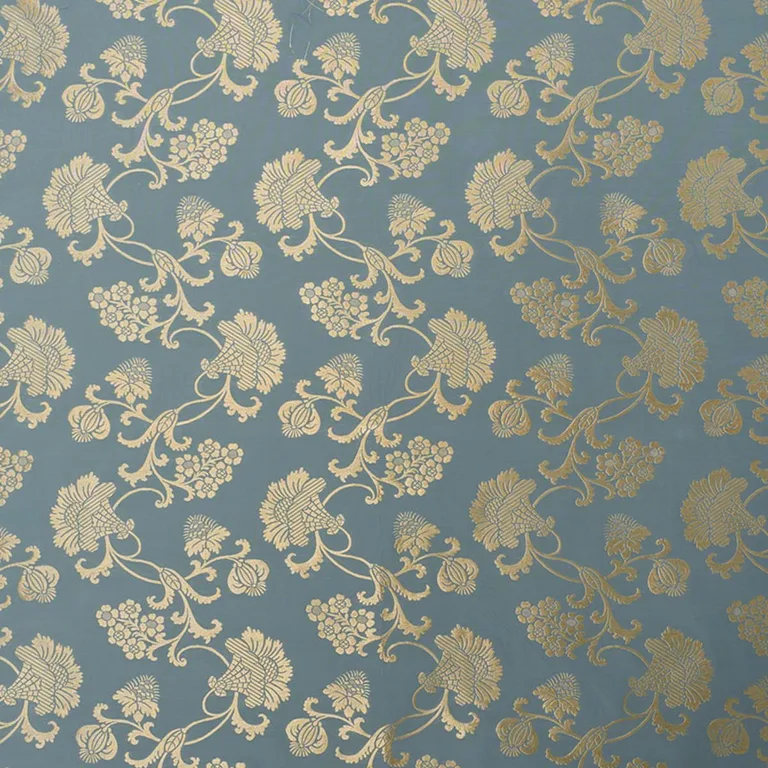 Schumacher 71842 Margaux Ciel Shimmer fabric swatch