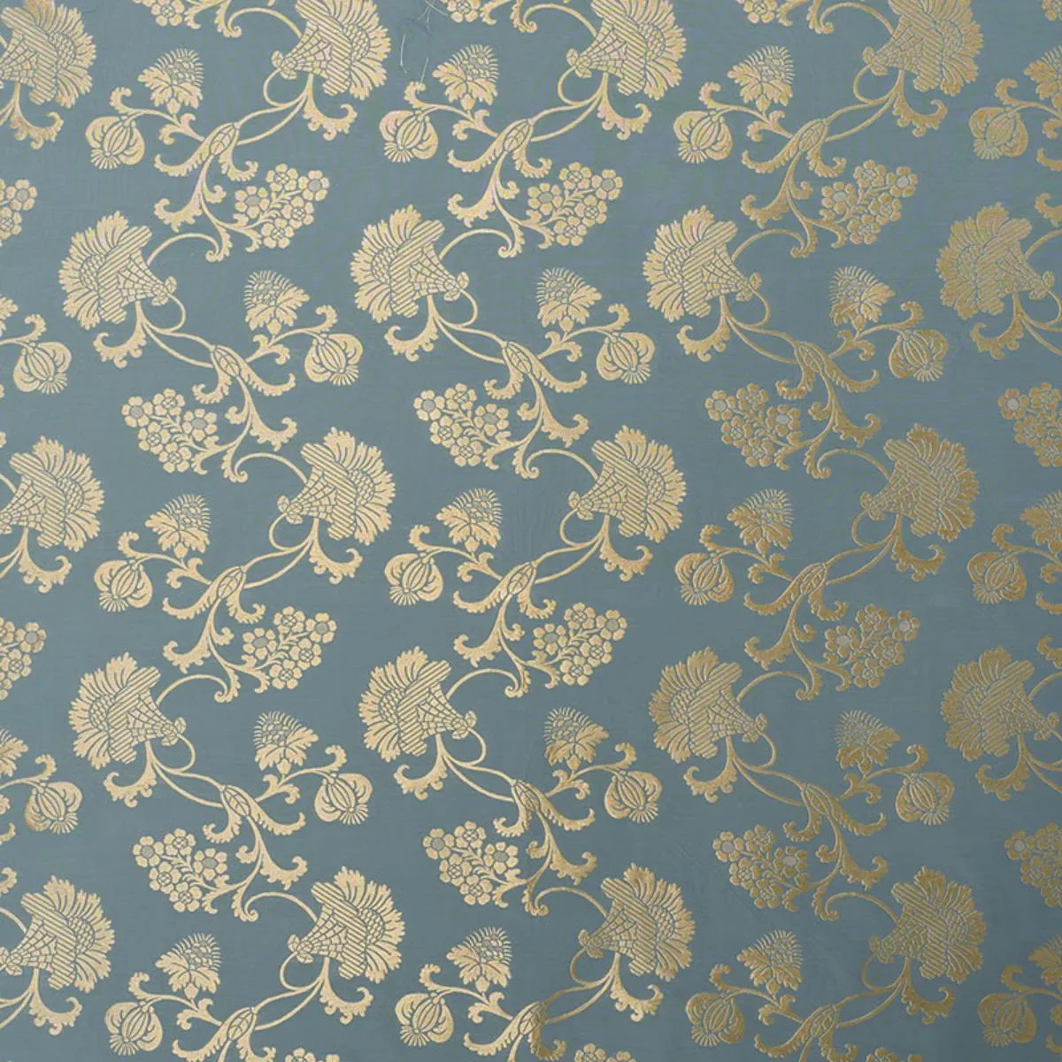 Schumacher 71842 Margaux Ciel Shimmer fabric swatch