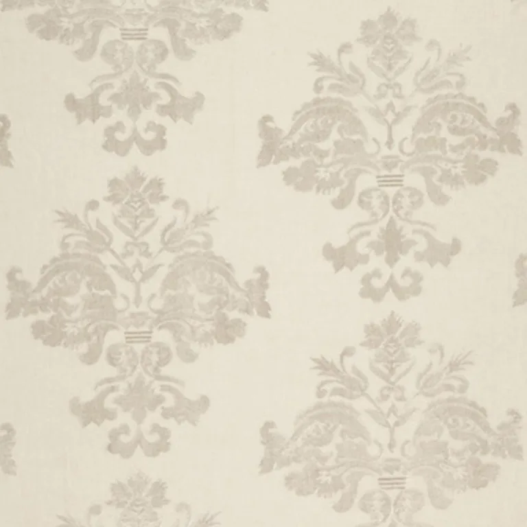 Schumacher 64470 Margaux Linen Embroidery Winter White fabric swatch