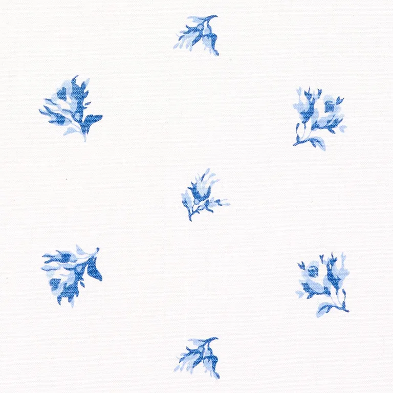 Schumacher 180840 Margie Floral Porcelain fabric swatch