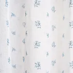 Schumacher 180831 Margie Floral Sheer Soft Blue fabric swatch