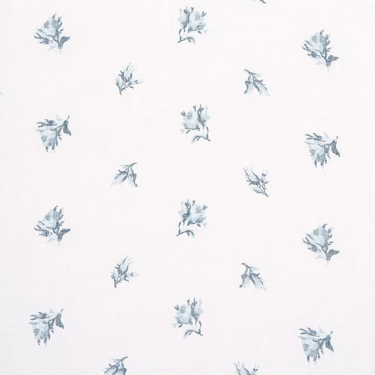 Schumacher 180831 Margie Floral Sheer Soft Blue fabric swatch