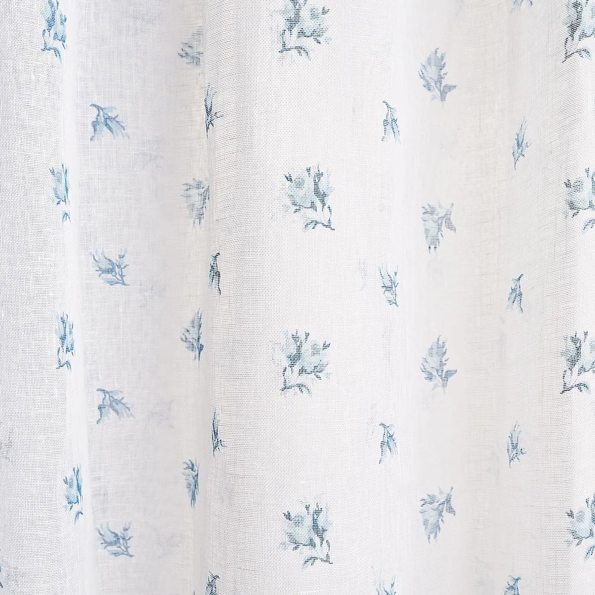 Schumacher 180831 Margie Floral Sheer Soft Blue fabric swatch