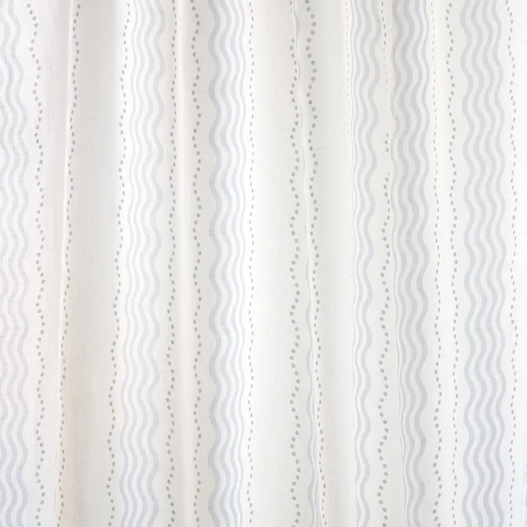 Schumacher 182011 Margot Linen Sheer Blue fabric swatch