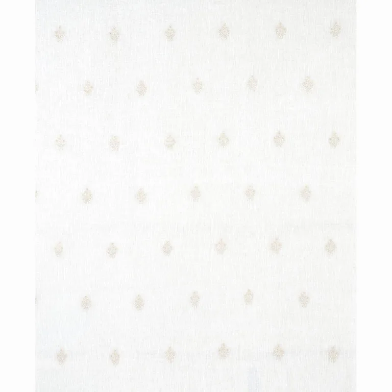 Schumacher 67790 Maria Embroidery Ivory fabric swatch