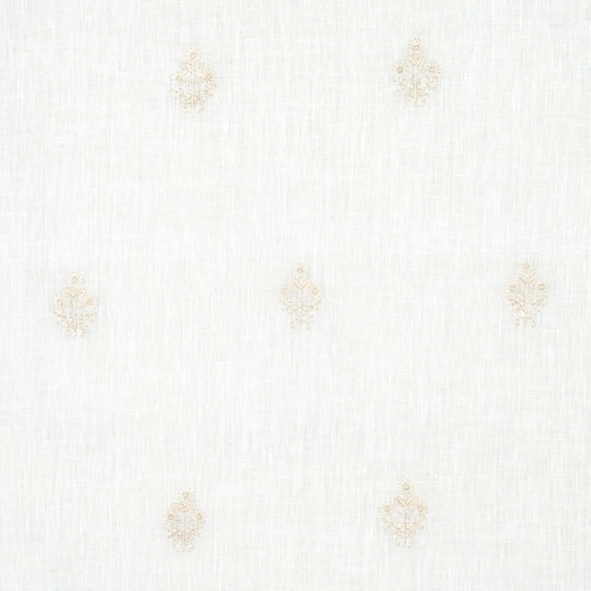 Schumacher 67790 Maria Embroidery Ivory fabric swatch