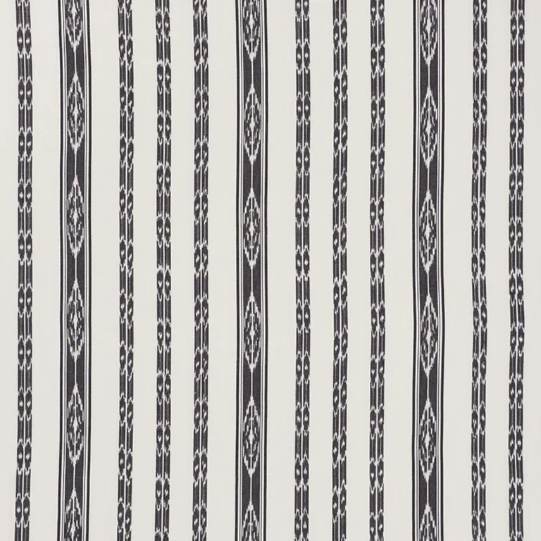 Schumacher 71982 Mariam Ikat Black fabric swatch