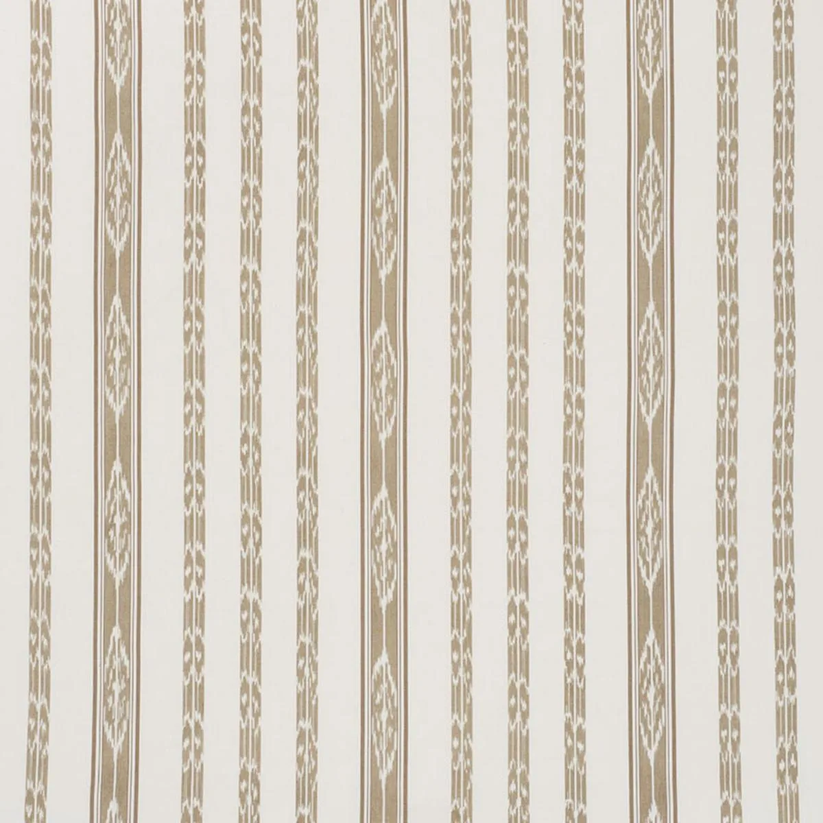 Schumacher 71983 Mariam Ikat Sand fabric swatch