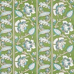 Schumacher 180531 Marielle Vine Green & Peacock fabric swatch