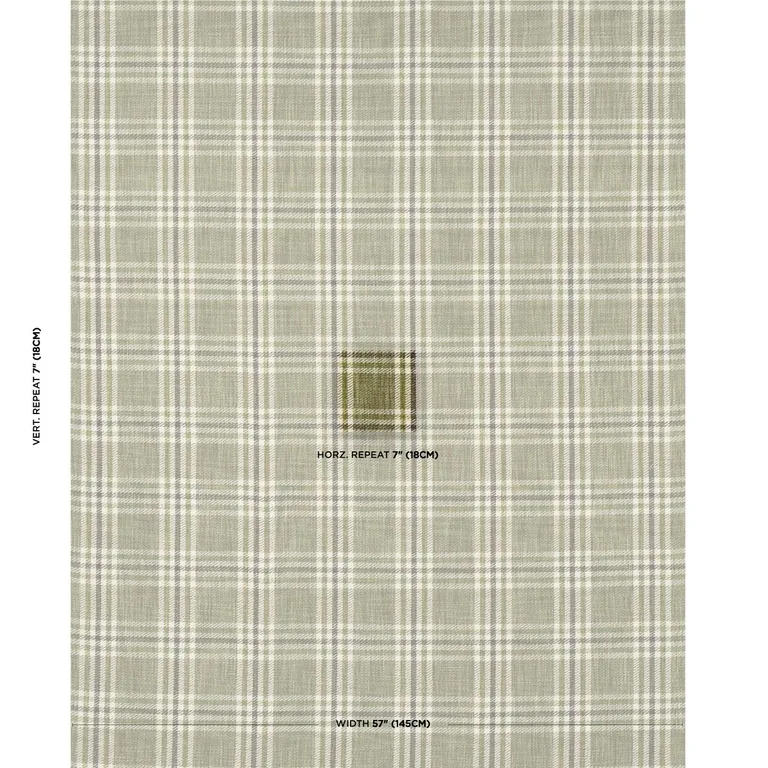 Schumacher 72063 Mariga Green fabric swatch