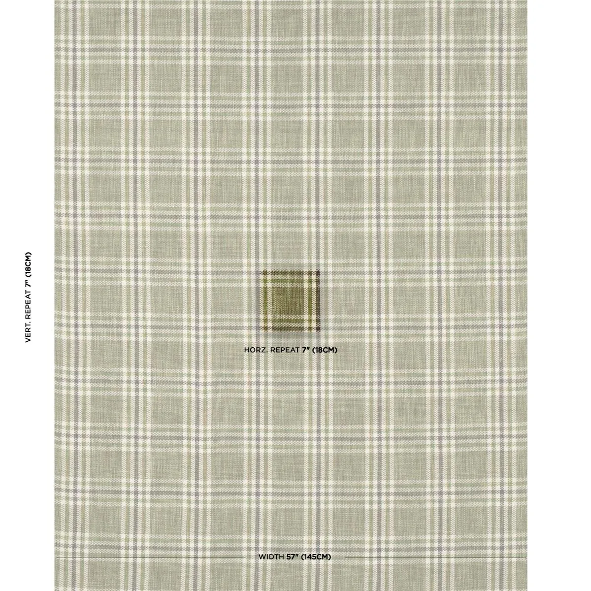Schumacher 72063 Mariga Green fabric swatch