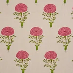 Schumacher 179321 Marigold Hand Block Print Pink fabric swatch