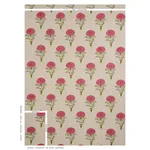 Schumacher 179321 Marigold Hand Block Print Pink fabric swatch