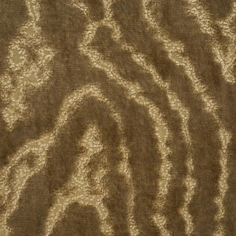 Schumacher 82750 Marisa Moire Velvet Camel fabric swatch