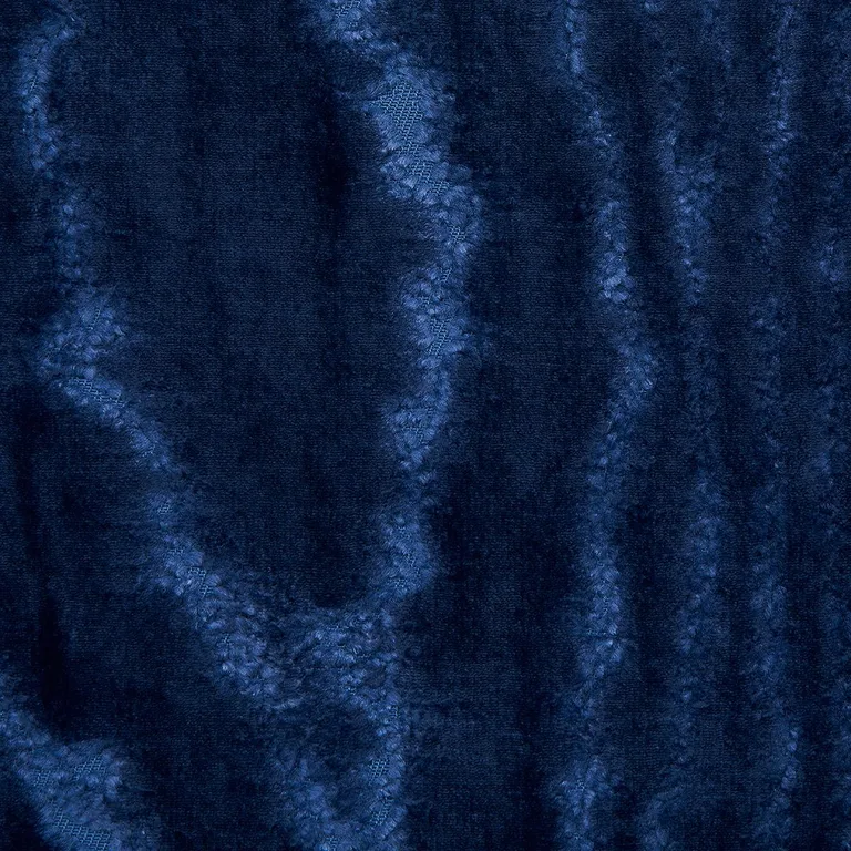 Schumacher 82752 Marisa Moire Velvet Lapis fabric swatch