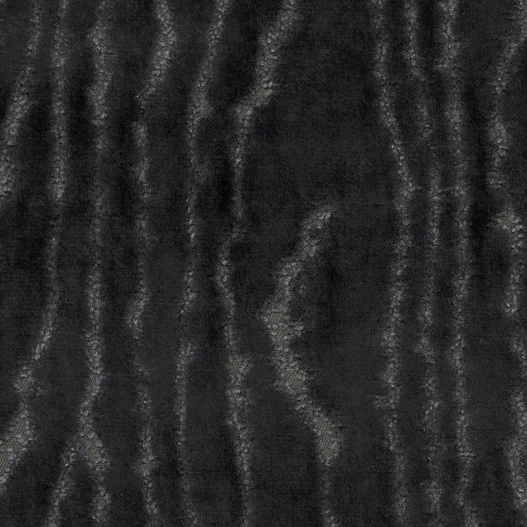 Schumacher 82751 Marisa Moire Velvet Smoke fabric swatch