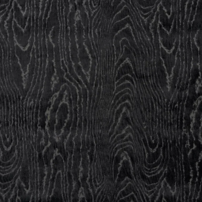 Schumacher 82751 Marisa Moire Velvet Smoke fabric swatch