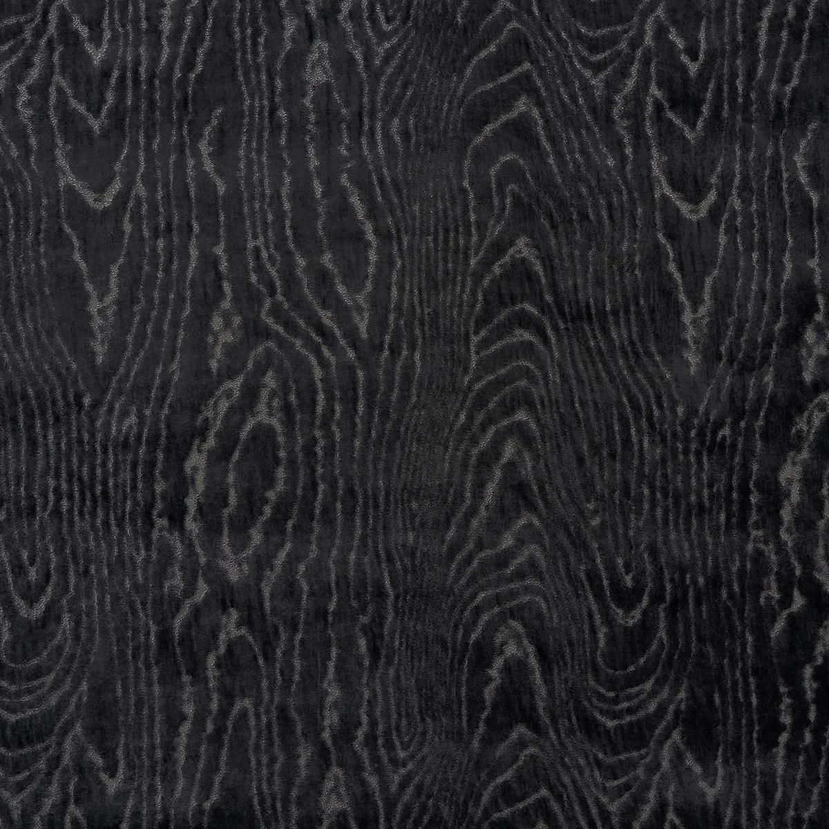 Schumacher 82751 Marisa Moire Velvet Smoke fabric swatch