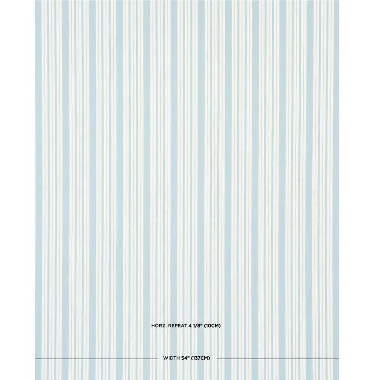 Schumacher 83802 Markie Stripe China Blue fabric swatch
