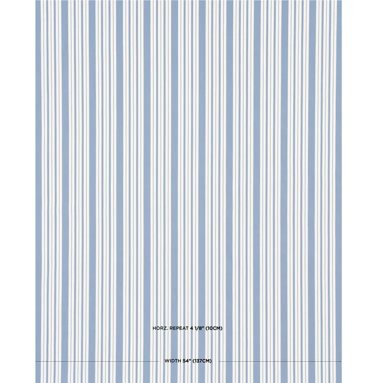 Schumacher 83800 Markie Stripe Cobalt fabric swatch