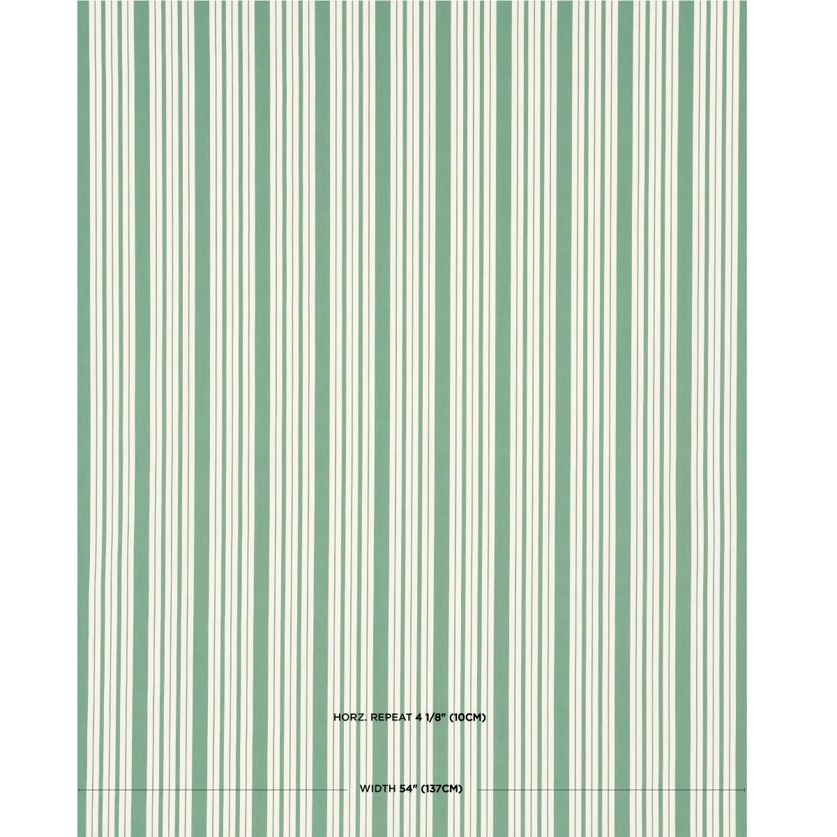 Schumacher 83804 Markie Stripe Emerald fabric swatch