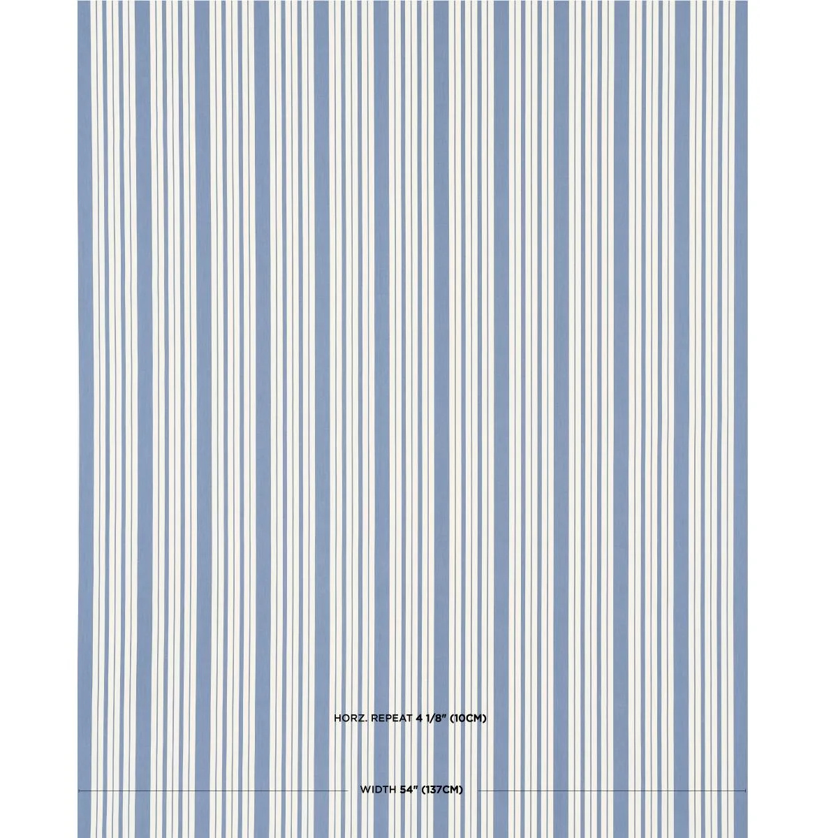 Schumacher 83801 Markie Stripe Indigo fabric swatch
