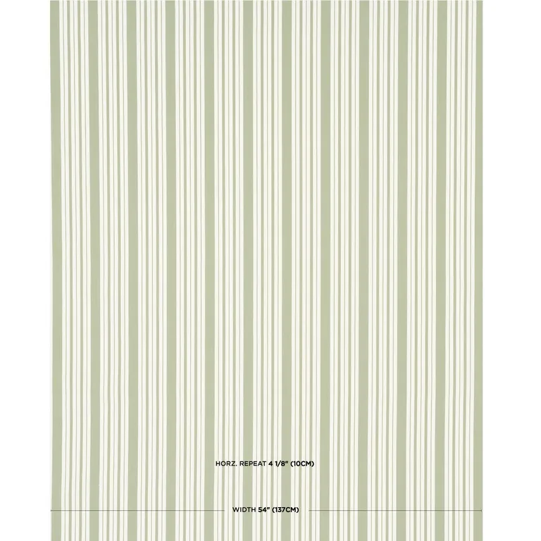 Schumacher 83803 Markie Stripe Leaf Green fabric swatch
