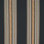 Schumacher 78600 Markova Stripe Black fabric swatch