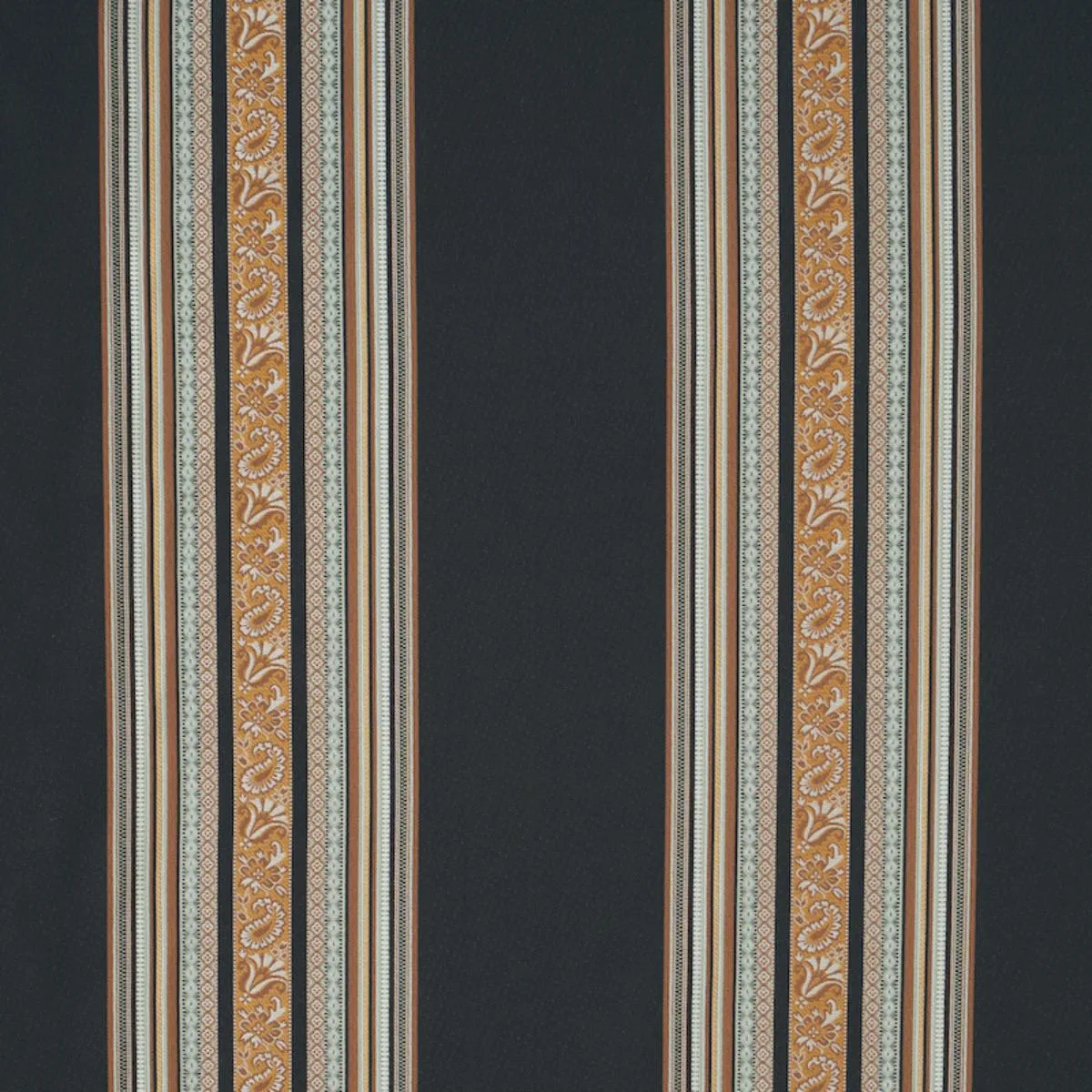 Schumacher 78600 Markova Stripe Black fabric swatch