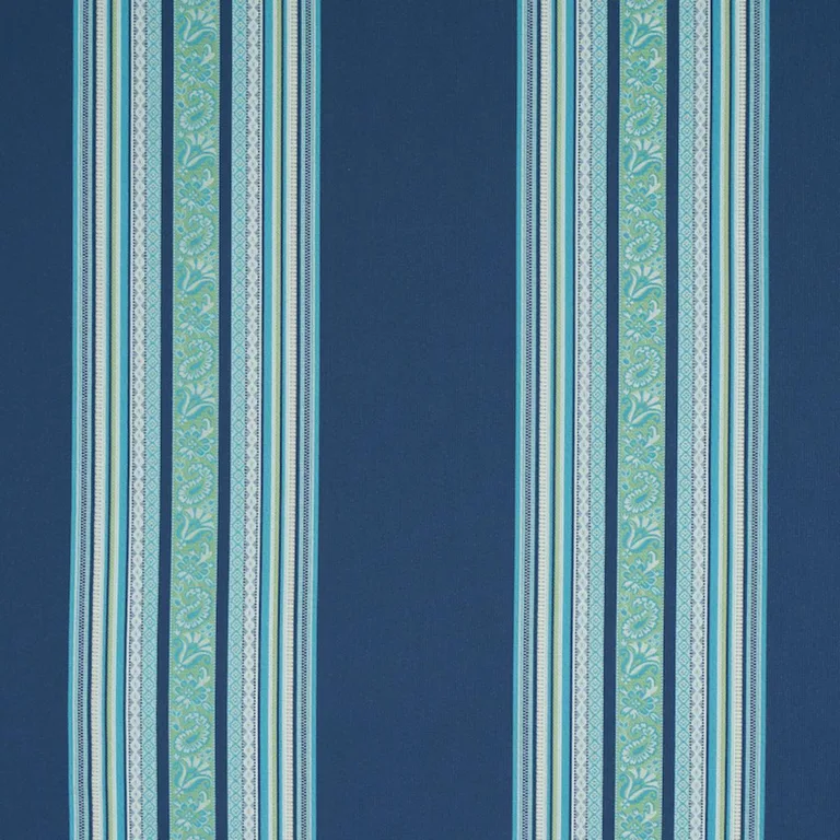 Schumacher 78602 Markova Stripe Navy fabric swatch